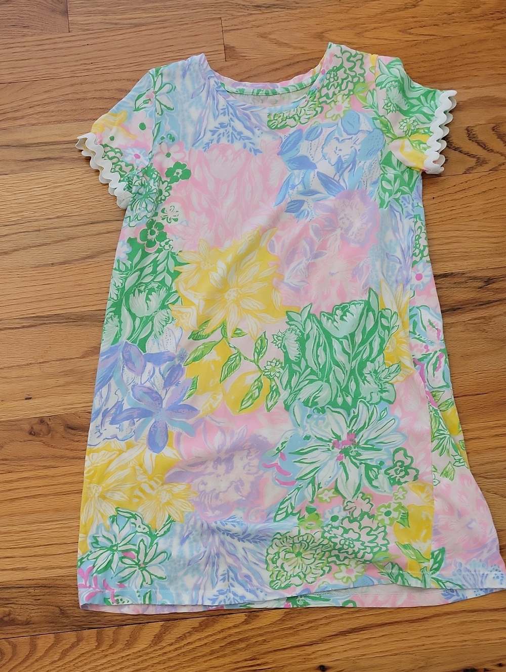 Lilly Pulitzer Girls Pastel Floral Dress - Pink, Yellow, Green, Blue
